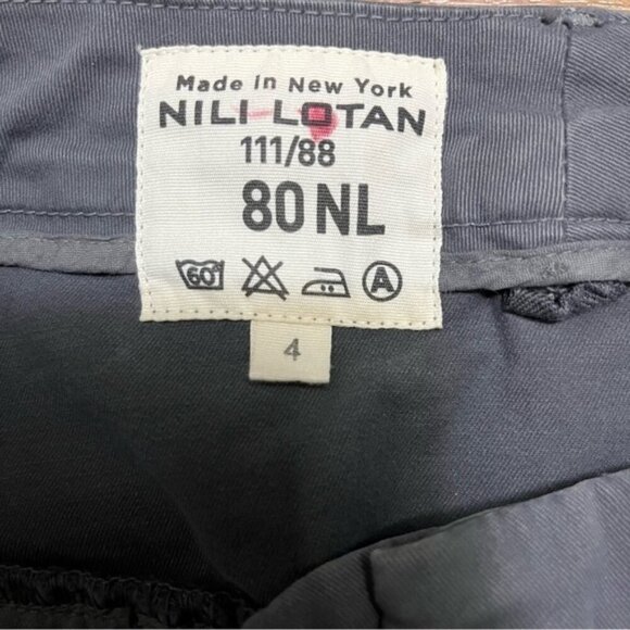 Nili Lotan Tel Aviv Pants Anthracite Cropped Casual Work Women Size 4 - Picture 9 of 11